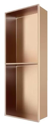 PHLEPS Nicchia doccia in acciaio inossidabile, nicchia doccia a parete, facile installazione mensola impermeabile per soggiorno, cucina, camera da letto, bagno (colore: oro rosa, dimensioni: 70 x 28 x