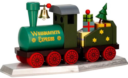 Erzgebirge Palast Spielwarenmacher Günther Räucherlok Weihnachts-Express - 14 cm