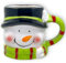 MIJOMA - Tasse de Noël - Adorable tasse en céramique avec design de Noël pour des moments chauds - Parfaite pour les boissons chaudes et froides - 350 ml (bonhomme de neige)