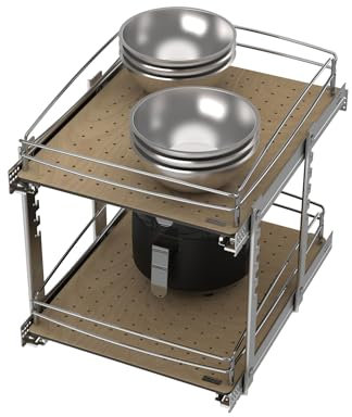Rev-A-Shelf Zweistöckiger Unterschrank mit ausziehbarem Boden, mit Soft-Close