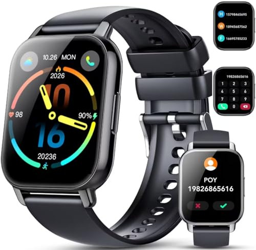 Hoxe Smartwatch Uomo Donna,1.85 Orologio Smartwatch, Effettua/Rispondi alle Chiamate, 112 modalità Sportive, Impermeabile IP68, Smart Watch con Monitoraggio del SpO2/Sonno/Contapassi per iOS/Android