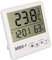 Sxhlseller Digitale Wanduhr, Elektronische Wanduhr mit Hygrometer-Thermometer, Innentemperaturuhr mit Großer LED-Anzeige für Büro, Gewächshaus, Auto