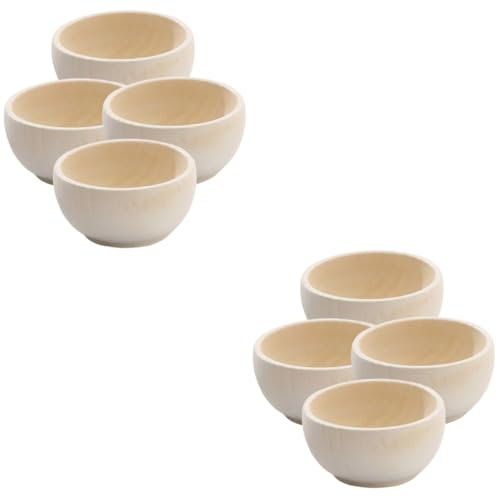 PRETYZOOM 8stücke Holzschalen Set Unverarbeitete Holzspielzeuge Für Kreative Microlandschaften Für Bastelprojekte Und Kinderaktivitäten Zum Malen Dekorieren Und Gestalten