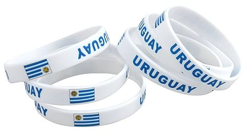 VANZACK 6 Pz braccialetti silicone bracciale inter regali di calcio braccialetti sportivi in silicone braccialetto di campagna cinturini da polso country bandiera