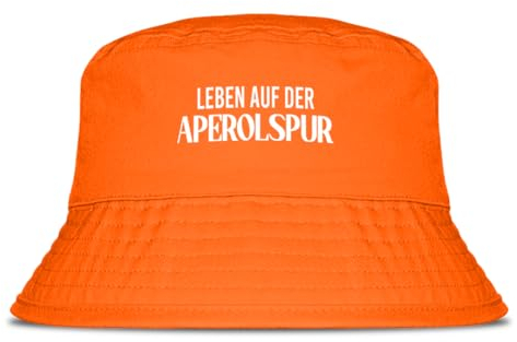 Prozente Momente Leben auf der Spritzspur - Fischerhut | Anglerhut | Sonnenhut | Sommer | Party | Malle | lustige Sprüche | OneSize | Malle | Urlaub | Orange