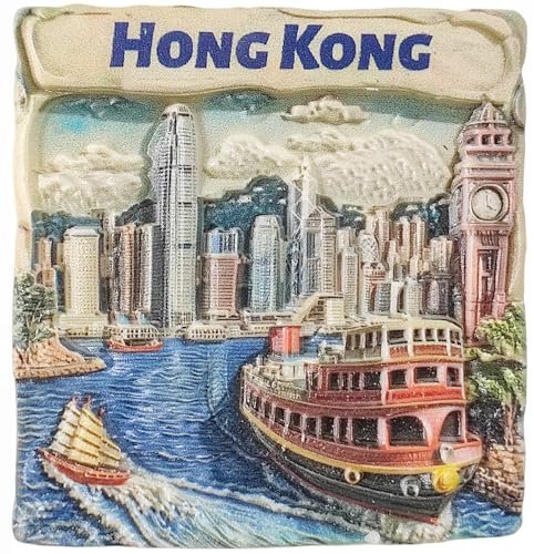 Hong Kong China Refrigerator Magnet Tourism Souvenir 3D Fridge Decoration Craft Collection