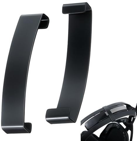 Enhon 2er-Pack Aluminium-Kopfhörerstützklammern, kompatibel mit Astro A50 Gen 4 & Mod Kit, langlebiger Kopfbügel-Clip für verbesserte Stabilität und Komfort (Schwarz)