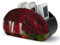 ZLFDSKGY Aufbewahrungsbox mit 5 Fächern, Weinrot und Rosen, bedruckt, Fernbedienungshalter, Schreibtisch-Organizer für Make-up-Pinsel, Controller, Brillen, Büro, Zuhause