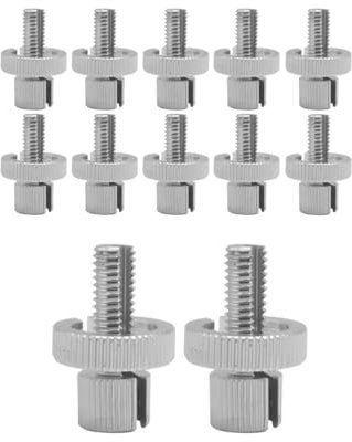Mandark Lot de 12 vis de réglage de câble de frein d'embrayage de voiture, 8 mm M8 métrique, écrou de réglage de câble de véhicule, boulons de réglage de poignée de câble de frein automobile,
