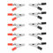 Qussedser 10 PièCes 50 Mm la PoignéE en Plastique Sonde de Test Les Pinces de Crocodiles en MéTal