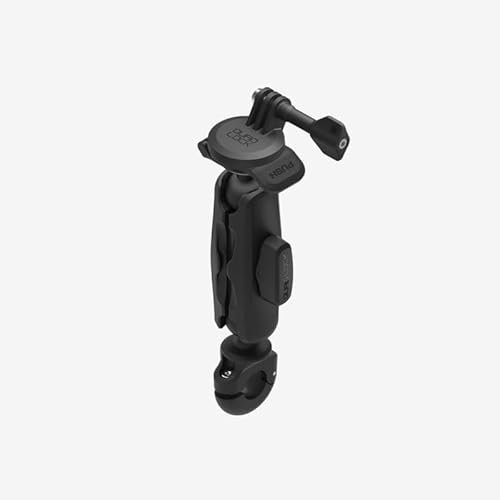 Quad Lock to Action Camera Adapter Kit with Base Bar Clamp (Small) and Dual Pivot Arm (Medium) Compatible with GoPro, Action Cameras and Compatible Lights