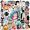 50 Stück Hayao Miyazaki Anime Aufkleber, Kawaii Wasserfeste Aufkleber Set, Ghibli Kino Aufkleber Anwendbar für Gitarren Auto Gepäck Laptop Aufkleber Kinder und Erwachsene