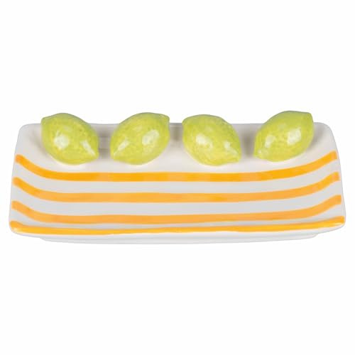 Villa d'Este Home Tivoli 2012 Dekoteller aus Keramik 15x8,5 cm Zitrone Design Fruit Life