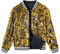 LOLANTA Mädchen Pailletten Bomberjacke mit Reißverschlusstaschen Langarm Glitzer Baseball Jacken für Kinder, Schwarz-Gold, 8-9 Jahre, 140
