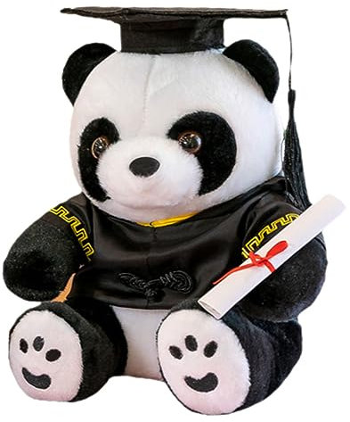 BESPORTBLE Panda Plüschtier Kawaii Doktormütze Kuscheltier Für Weiches Stofftier Aus Sicherer Für Schlafzimmer Und Wohnzimmer Langlebig Und Hautfreundlich