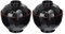 Iewroyt 2PCS Miso Soup Bowls Traditional Japanese Bowls Lightweight Rice with Lid Food Grade Plastic Black and Red Ramen Bowl for Serving Rice Noodle