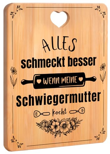Schwiegermutter Geschenke - Bambus Schneidebrett mit Spruch, Schwiegermutter Geschenke Geburtstag, Schwiegermutter Geburtstagsgeschenke, Weihnachtsgeschenke für Schwiegermutter, Muttertagsgeschenk