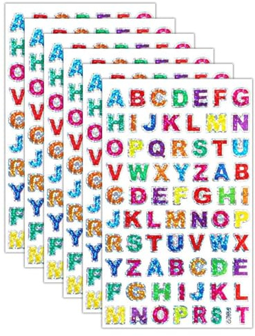 Funalix 40 Bögen Selbstklebende Buchstaben Aufkleber aus Vinyl, Bunte Buchstaben Sticker Set für Postfach,Schilder,Adressnummer,DIY Scrapbooking,Dekorationskunst(19x10,5 cm)