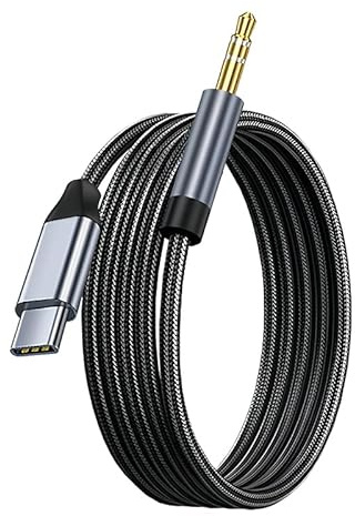 Wvxilyr 1.5M Câble USB C vers Auxiliaire, Câble USB Type C vers Jack 3.5mm Audio Aux Compatible pour iPhone 17/16 Pro Max, iPad, Hua-wei P70/P60/P50/P40, Galaxy S24/S23/S22, Car Stereos