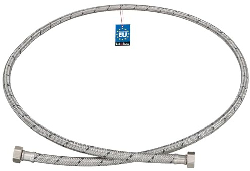 KOTARBAU® Flexschlauch 3/8“ x 3/8“, Wasserschlauch, Panzerschlauch 150 cm | Anschlussschlauch für Armatur, Schlauch Für Wasserhahn, Edelstahlummantelt, Silber