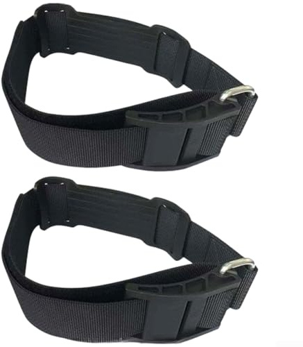 Cinta de nailon para botella de buceo para cilindro de 12 L (18,5 cm), antideslizante con acolchado, plegable a 30 cm, fijación segura para buceo (2 unidades)