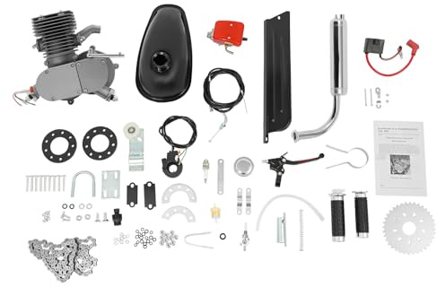 100cc Fahrrad Motor Kit 36 Zähne, 45km/h 2-Takt Benzinmotor Motor für Fahrrad, Zylinder Luftgekühlt CDI Zündung für 26-28 Zoll Fahrräder