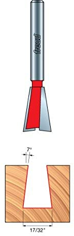 Freud 22-115 Dovetail Router Bit 17/32 Diameter 1/2 Shank With TiCo Hi-Density Carbide by Freud