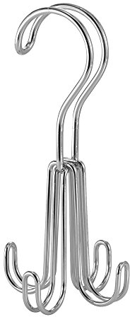 iDesign 06520EU Classico Hakenbügel 4 zum Hängen über die Kleiderstange, chrom