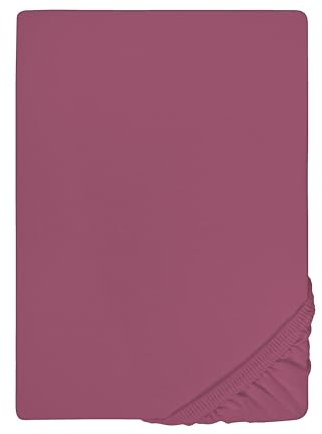 Traumhaft Schlafen - Castell - Markenbettwäsche 0077113 Spannbetttuch Jersey Stretch 1x 180x200 cm - 200x200 cm, brombeer