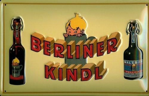 Blechschild Berliner Kindl Bier (2) Biere Nostalgieschild Bierwerbung Schild Berlin