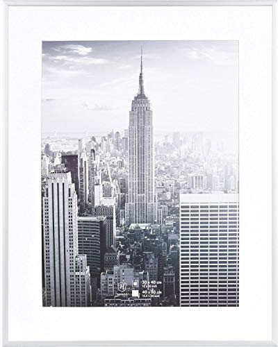 Henzo 8140615 Manhattan Bilderrahmen, Aluminium, Silber, Bildformat 40x50 cm