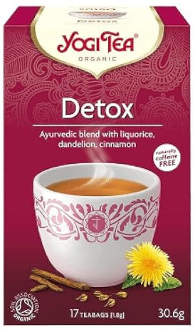 YOGI TEA Detox Tea 17 Bags (30.6g) - Supports Internal Cleansing, Caffeine Free, Vegan, Contains Liquorice