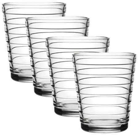 Iittala 1008742 Aino Aalto Becher 22 cl Klar, 4-Stück