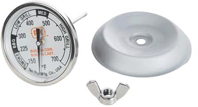 PK Grills Tel-Tru, PK99085 Thermometer-Set mit Thermometer, Flügelmutter und silberblinkendem Licht