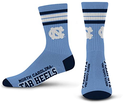 For Bare Feet Unisex 4 Streifen Deuce Crew-Socken, Teamfarbe, Large