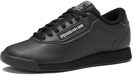 Reebok Princess Sneakers for Women, Comfortable Walking or Tennis Womens Shoes, Us-Black, 9.5