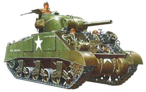 Tamiya US M4 Sherman Tank Early Production 1:35 Military Plastic Model Assembly Kit