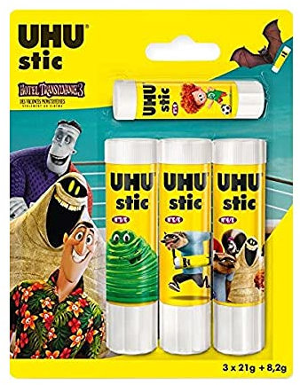 UHU 40295 Colle Stic Hotel Transilvanie3, 3 x 21 g et 1 x 8,2 g gratuit