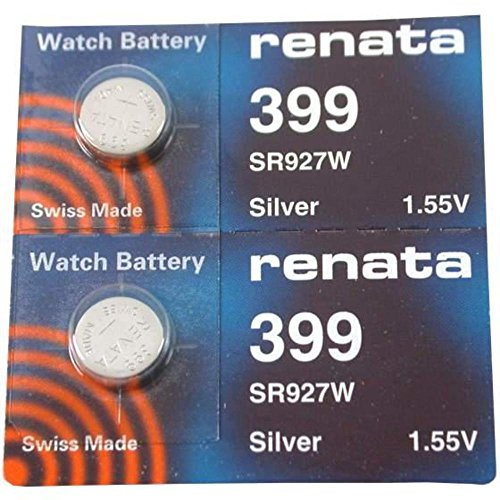 Batterie per orologio Renata #399, 2 pezzi.