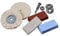 Osborn Polierset für Bohrmaschine, 6-teilig Metall 85/80, 3 Polierpasten weiß/braun/blau, Schaft 6 mm, 1203600000