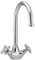 Deva Venetian Mono Kitchen Sink Mixer Tap with Chrome Finish 360° Swan Swivel Spout-Easy Use Hot & Cold Silver Flow Cross Handles-for Dual Single Basin-12 Year Warranty SM057