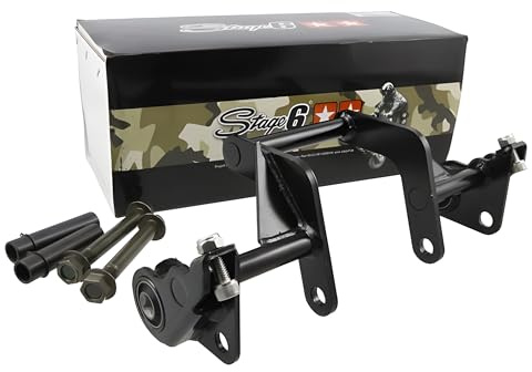 Subframe Stage6 MKII für MBK Nitro/Yamaha Aerox, schwarz | Silentblöcke, Vollmaterial, Montage starr oder flexibel, ohne Sägen kompatibel mit MBK Nitro 50 ab Bj. 1999