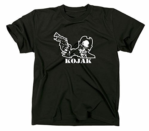Kojak T-Shirt Classic Vintage Telly Savalas, XXL, schwarz