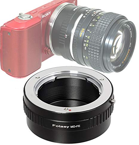 Fotasy Minolta MD MC Rokkor Adattatore obiettivo attacco E, attacco MD E, da MD a E, compatibile Sony a7 a7R a7s II III IV a9 a7c Alpha 1 a6600 a6500 a6400 a6300 a6100 a6000 a5100 a5000 a3500 ZV-E10