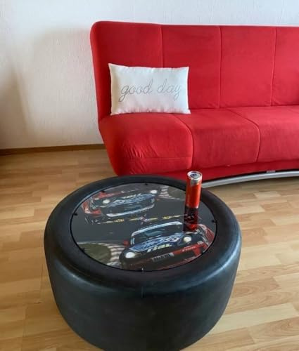 Race Tire Art Beistelltisch aus Racing Slick/Rennreifen org. aus der Tourenwagenmeisterschaft, GT Masters