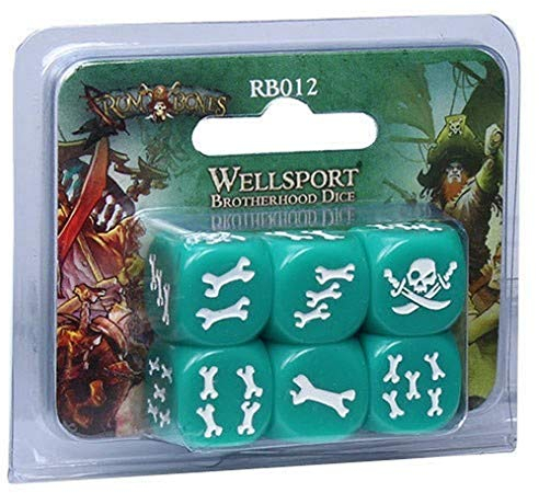 Asmodee – UBIRAB12 – Rum and Bones – Wellsport Bruderschaft Würfelset (französisch)