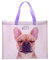 Puckator Wiederverwendbare Einkaufstasche mit französischer Bulldogge, Schultertaschen, Handtaschen für Damen, Canvas-Tragetaschen für Damen, Einkaufshandtasche, große Damentaschen, ästhetische