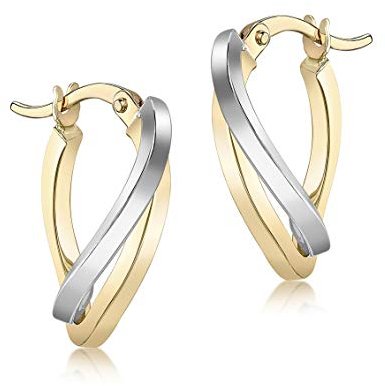 CARISSIMA Damen-Creolen Wave 375 Bicolor - 2.51.1760