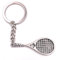 H-Customs Tennis Schläger Sport Schlüsselanhänger Anhänger Silber aus Metall