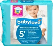 babylove Windeln Premium aktiv plus Größe 5+, juniorplus 13-27kg, 1 x 34 St